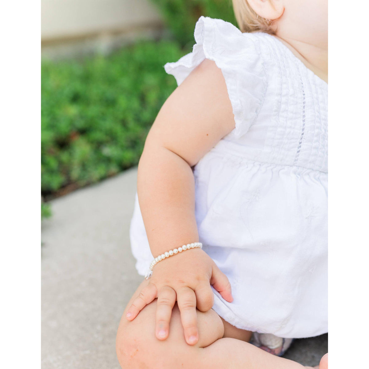 Girls Sterling Silver Pearl Baby Bracelet Kids Jewelry