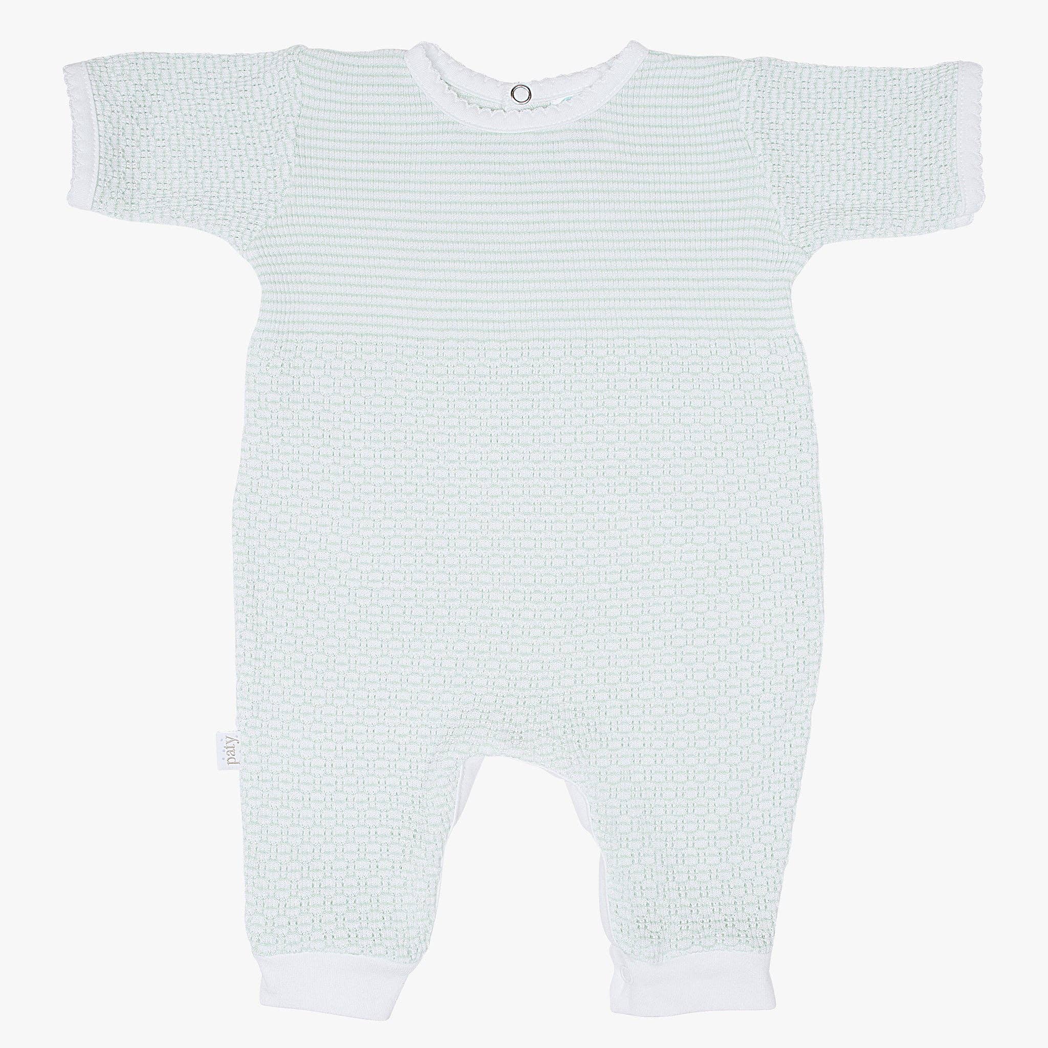 Paty Short Sleeve Knit Romper with Pima Binding