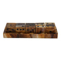Board Game - Brown Wood Resin Tortoise Dice Set, 11 in.