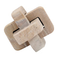 Decorative Sculpture - Brown Marble Interlocking Knot, 5 in.