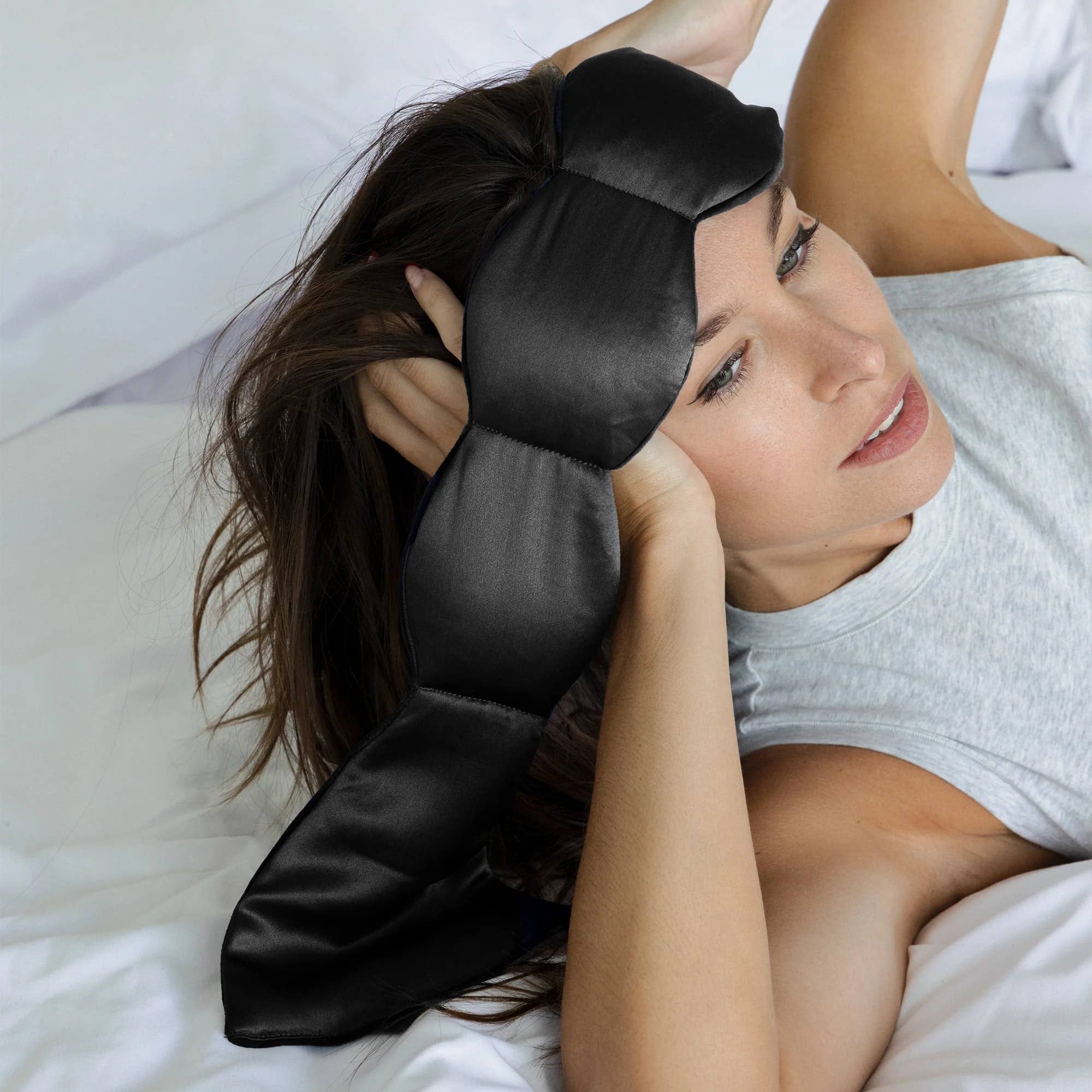 Nodpod Silk Weighted Sleep Mask - Noir