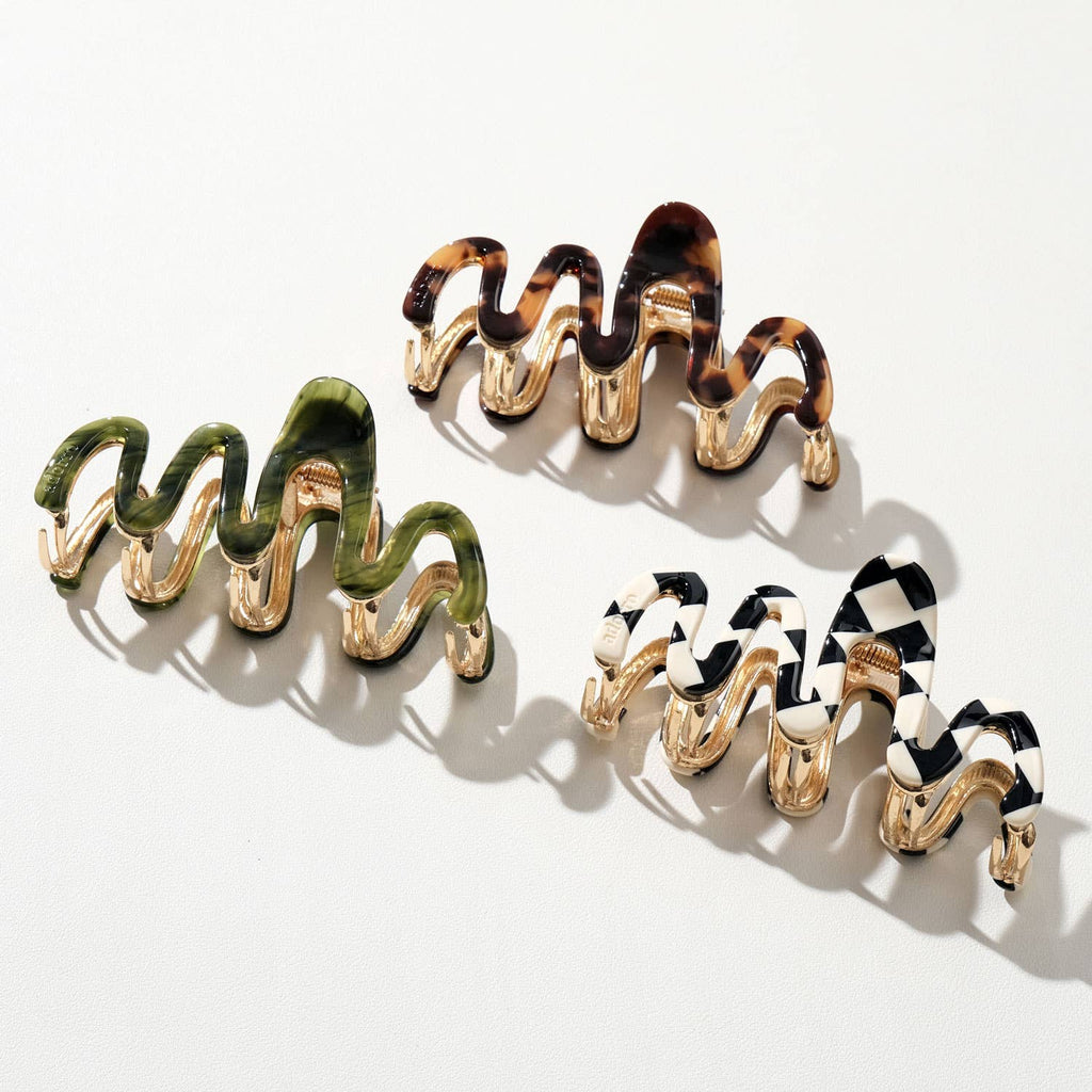 Willow Vintage Metal  Squiggle Claw Clip - Large