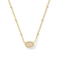 Kendra Scott Mini Elisa Satellite Short Pendant Necklace Gold Iridescent Drusy