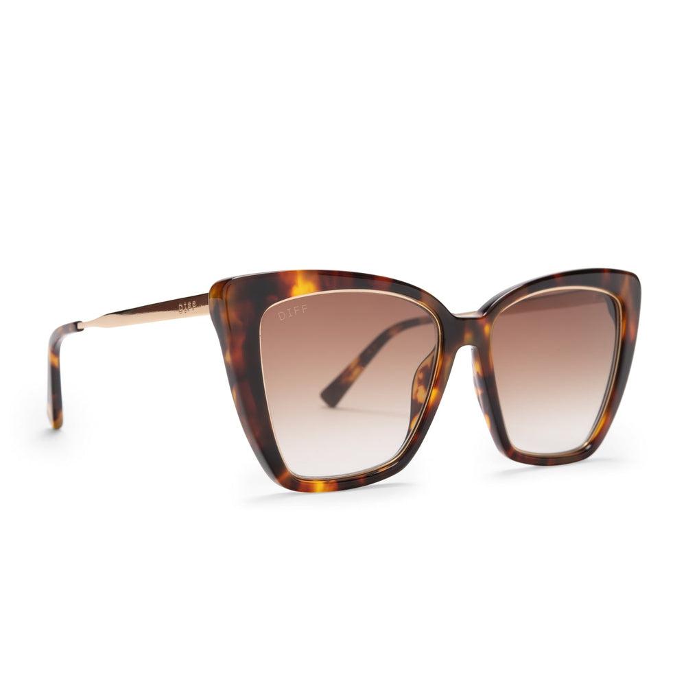 DIFF EYEWEAR Becky IV Amber Tortoise + Brown Gradient Polarized