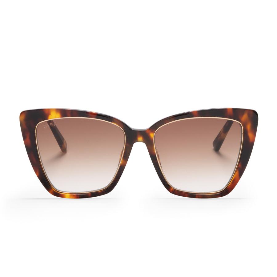 DIFF EYEWEAR Becky IV Amber Tortoise + Brown Gradient Polarized