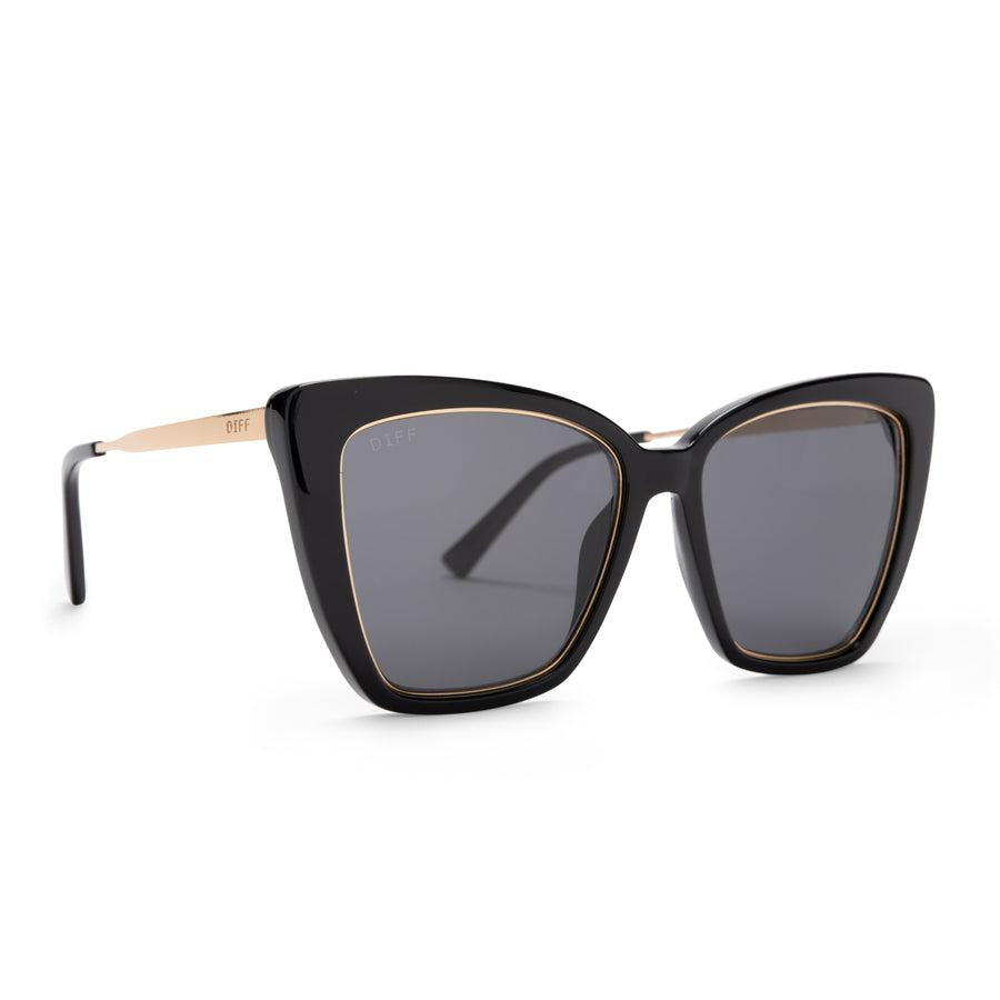 DIFF EYEWEAR Becky IV Amber Tortoise + Brown Gradient Polarized