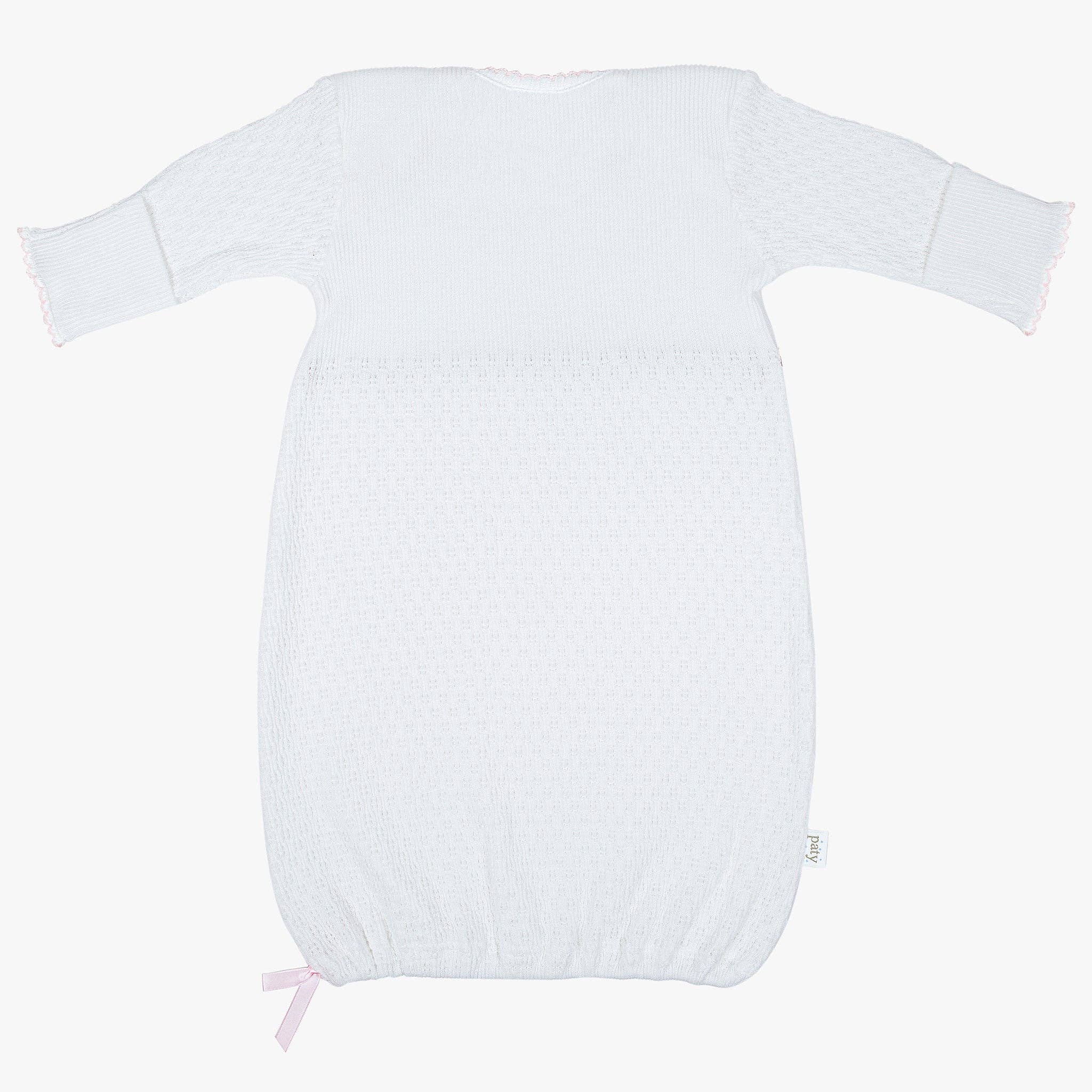 Paty Knit Overlap Shoulder Gown