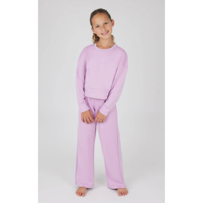 Girls Everyday Scuba Side Slit Pullover and Pant - Set