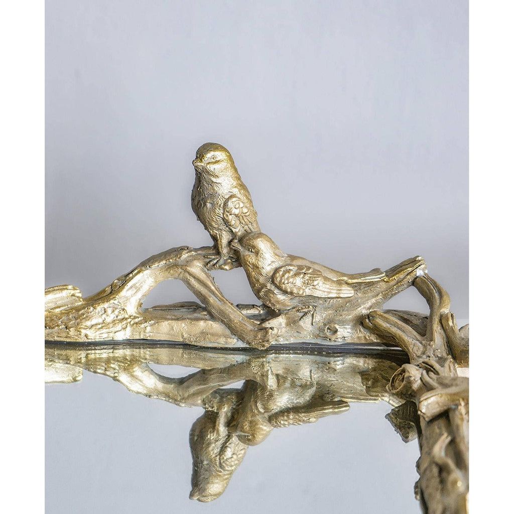 Birdsong Gold Mirrored Tray