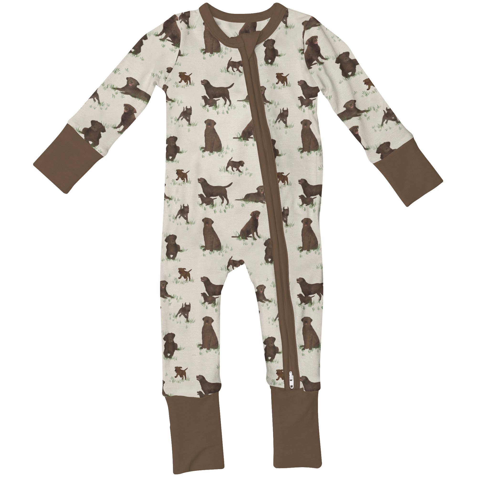 Convertible Zip PJ, Chocolate Lab Dogs | Baby Shower Jayton Scarborough