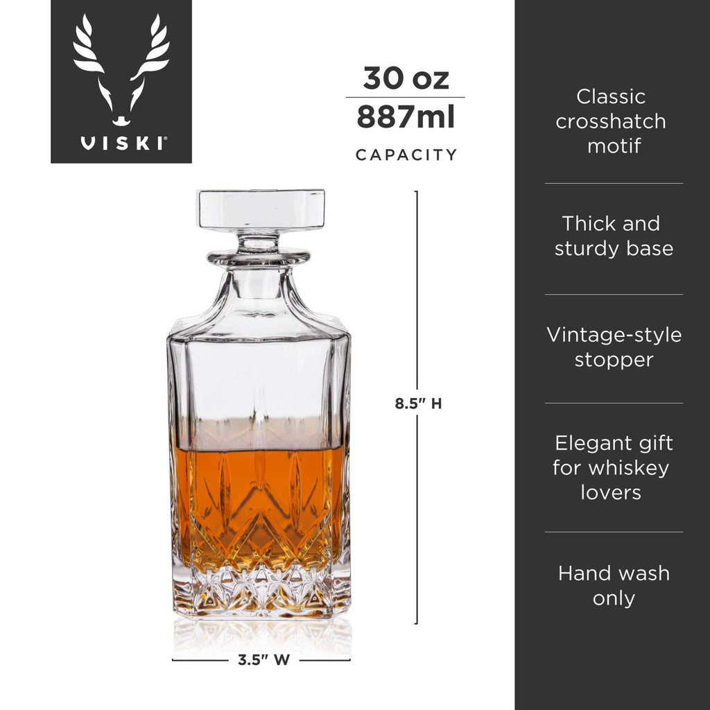 Admiral™ Vintage Style Crystal Liquor Decanter