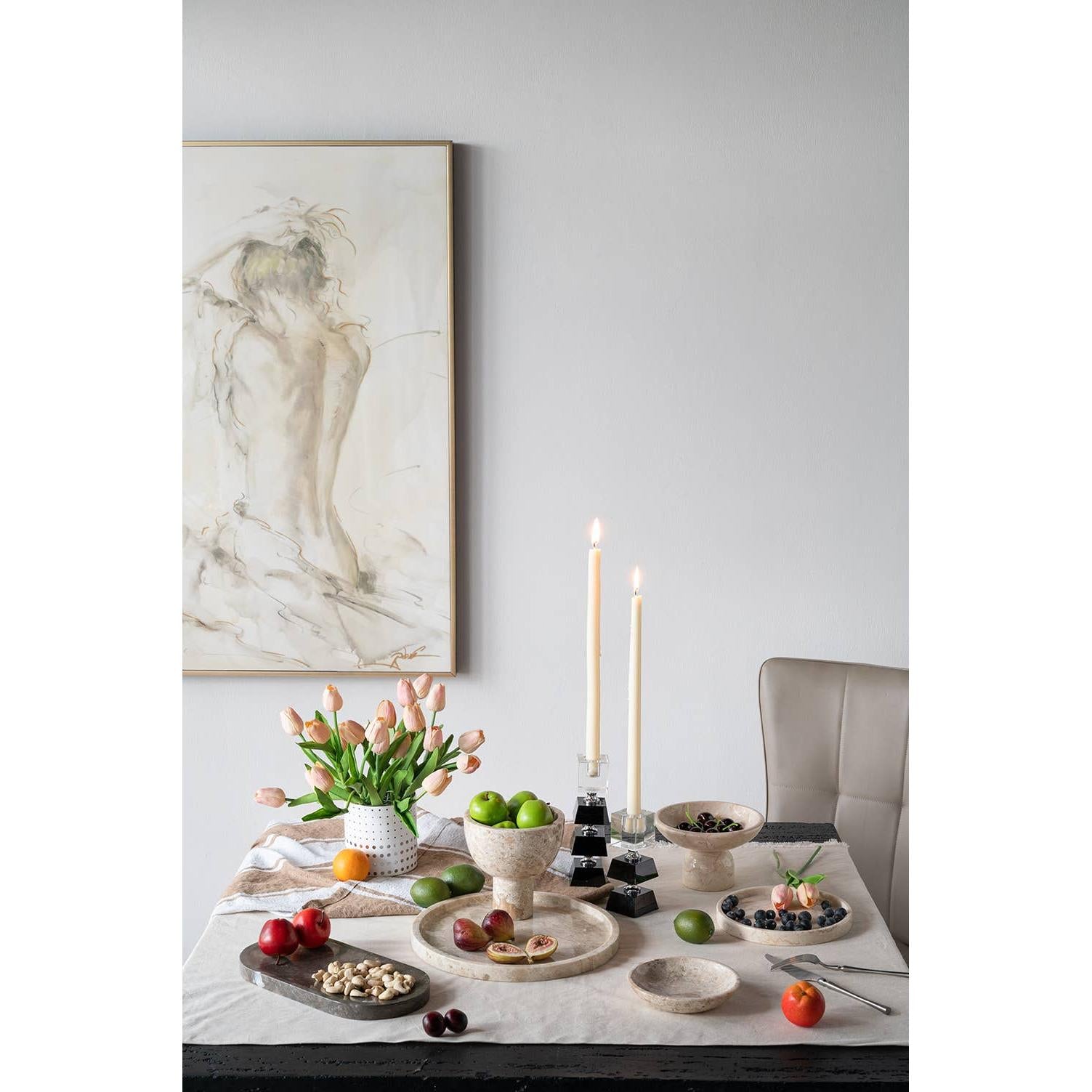 Marble Elegance Pedestal Bowl