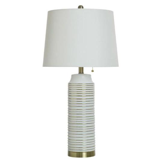 White Gold Ceramic Table Lamp