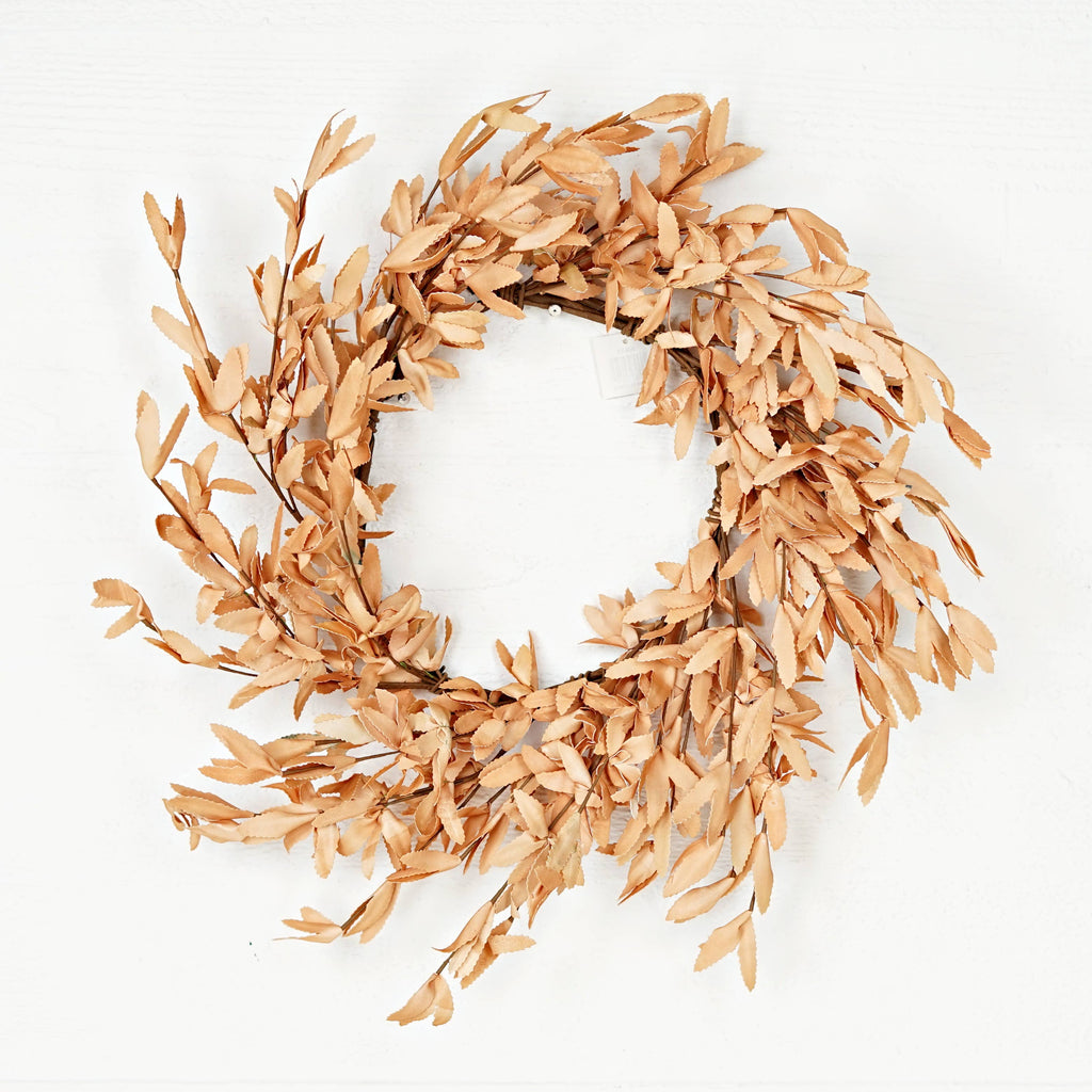 Herb Leaf Wreath, Tea Stained