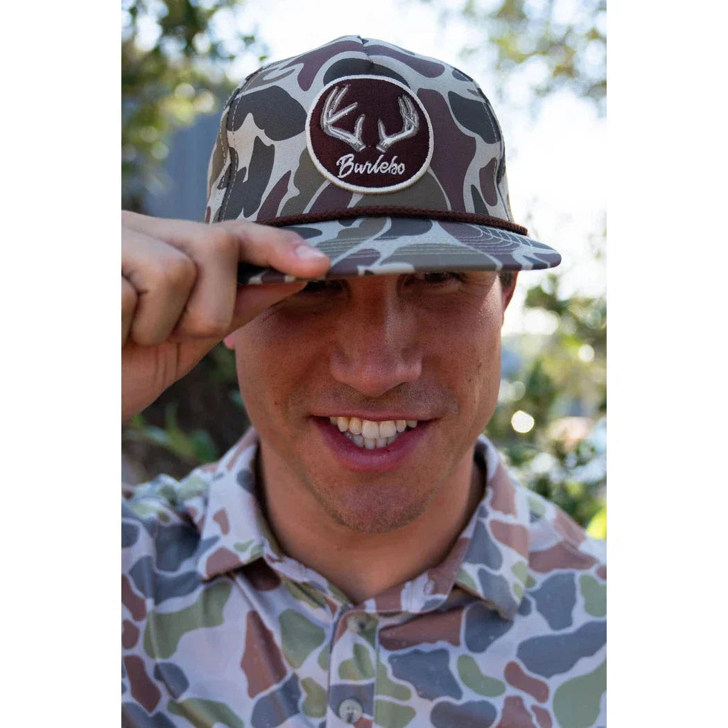 Burlebo Signature Caps, Classic Deer Camo | Antler Patch | Antler Patch