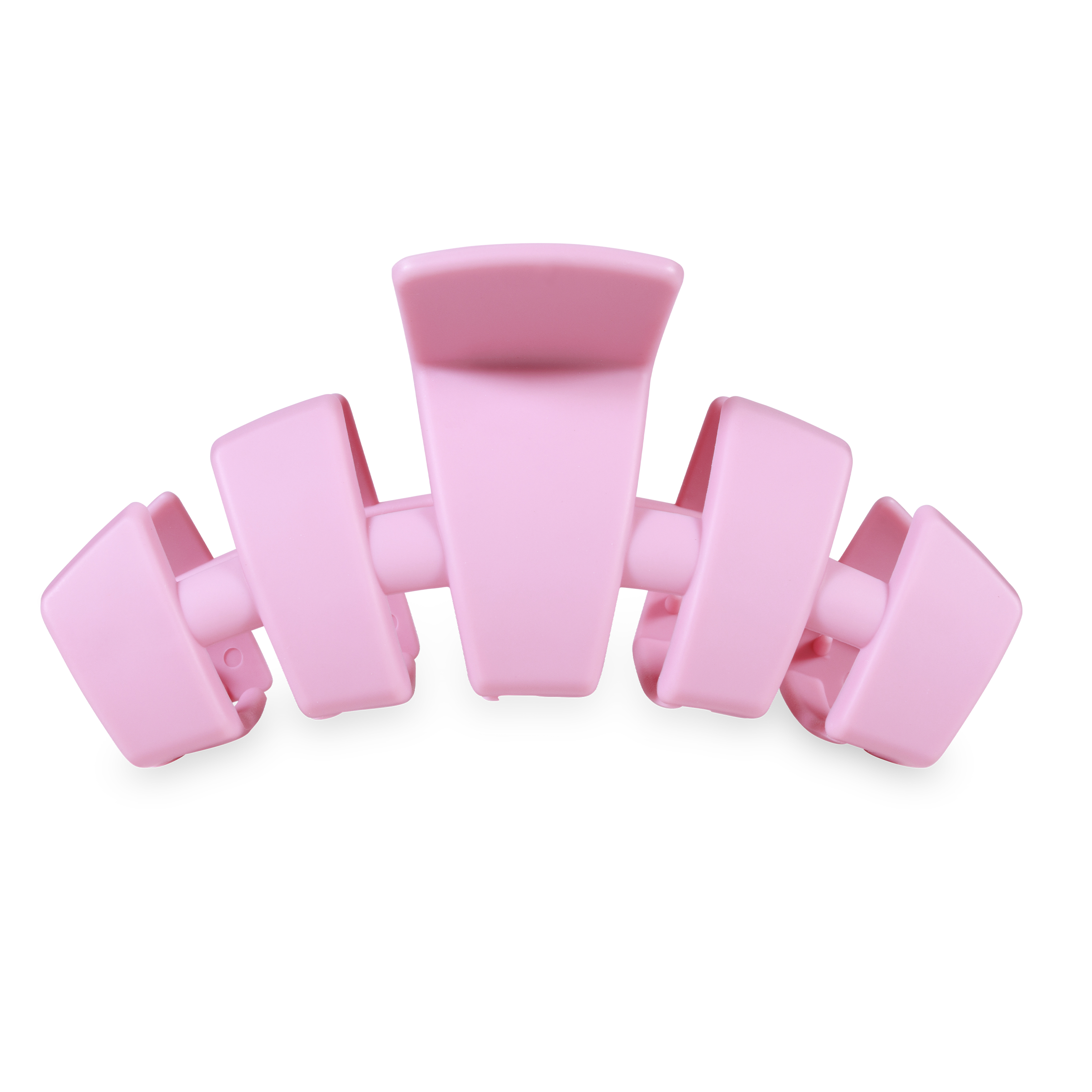 Pink hair clip on a white background