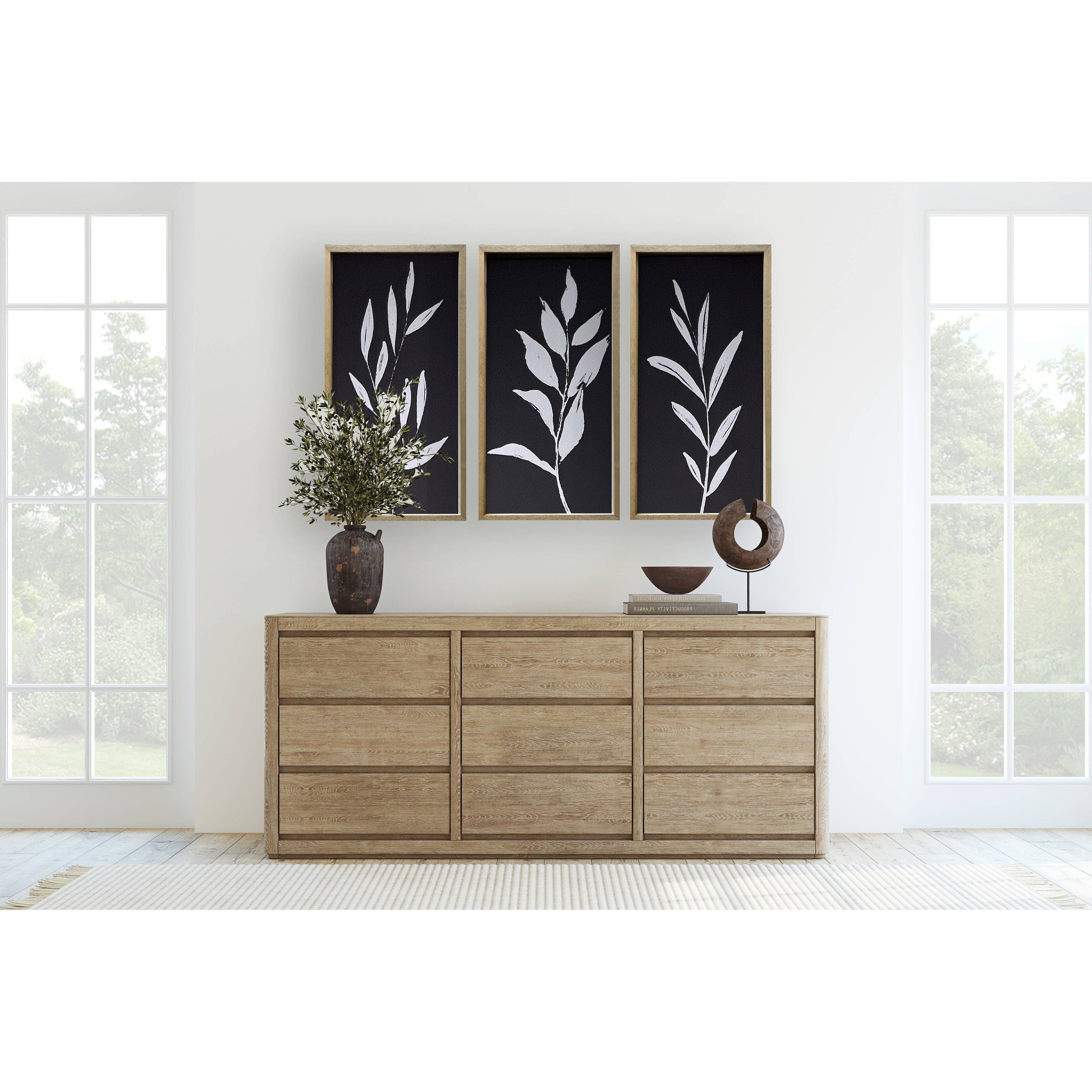 Black & White Textured Botanicals, Set of 3 | Bridal Shower Drew Henry & Garrett Askins