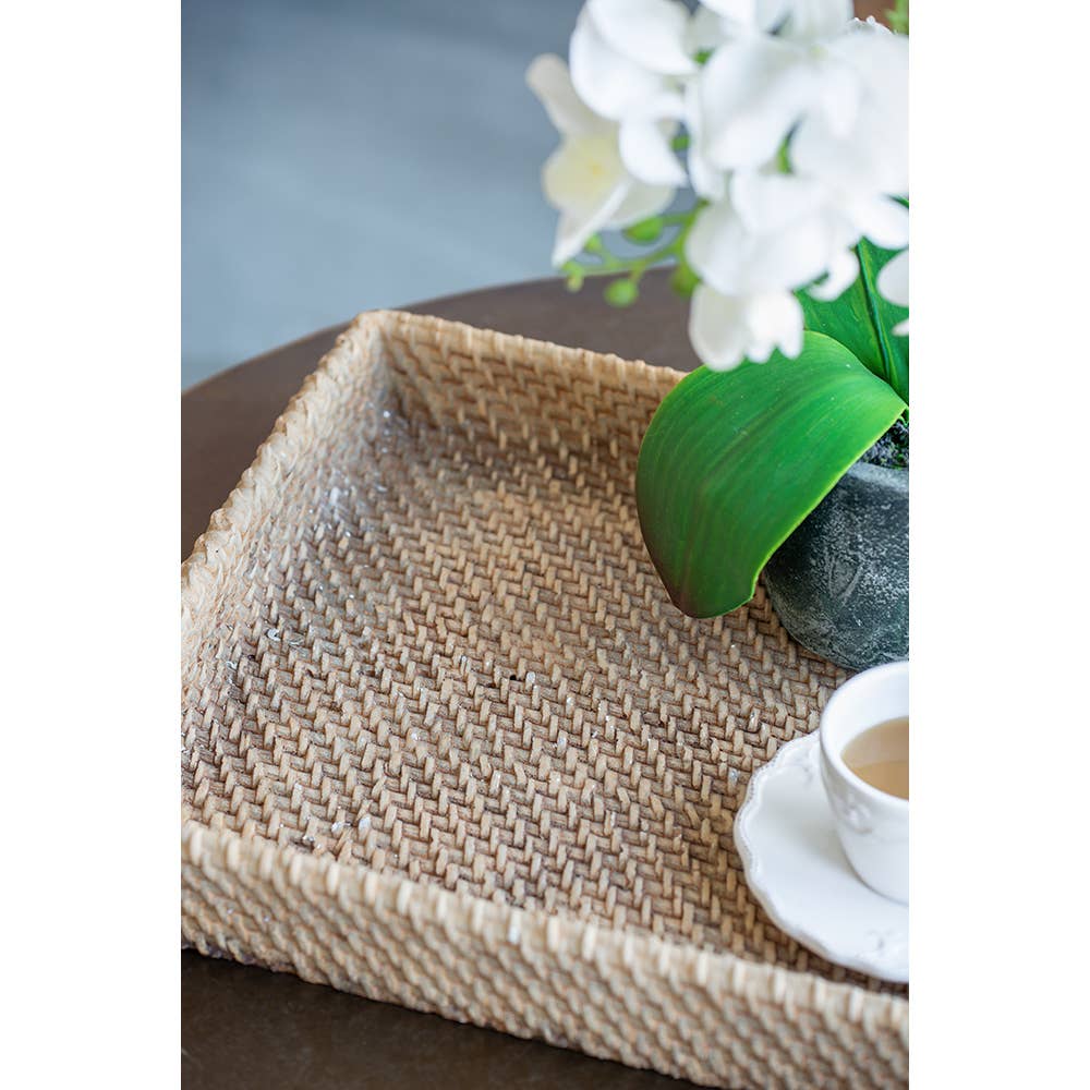 Rustic Woven Cement Tray