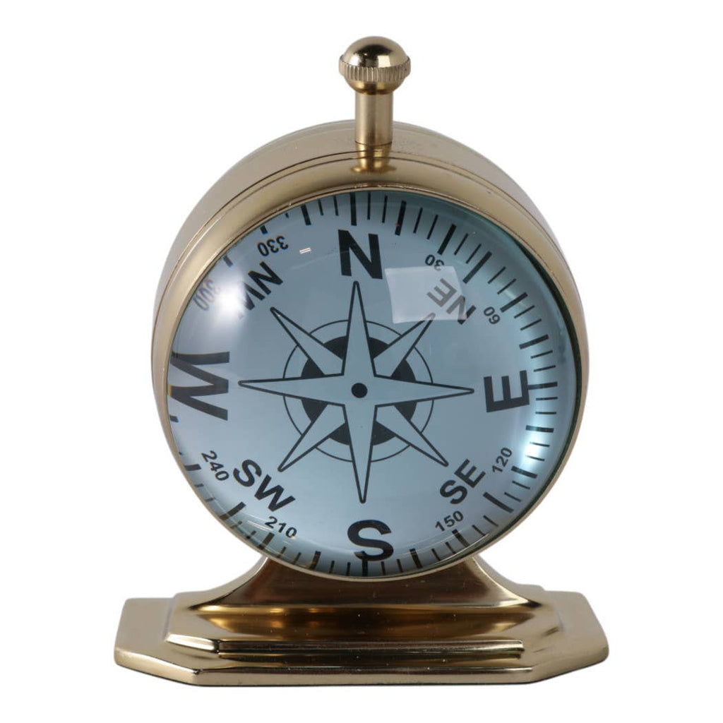 Classic Brass Roman Numeral Table Clock