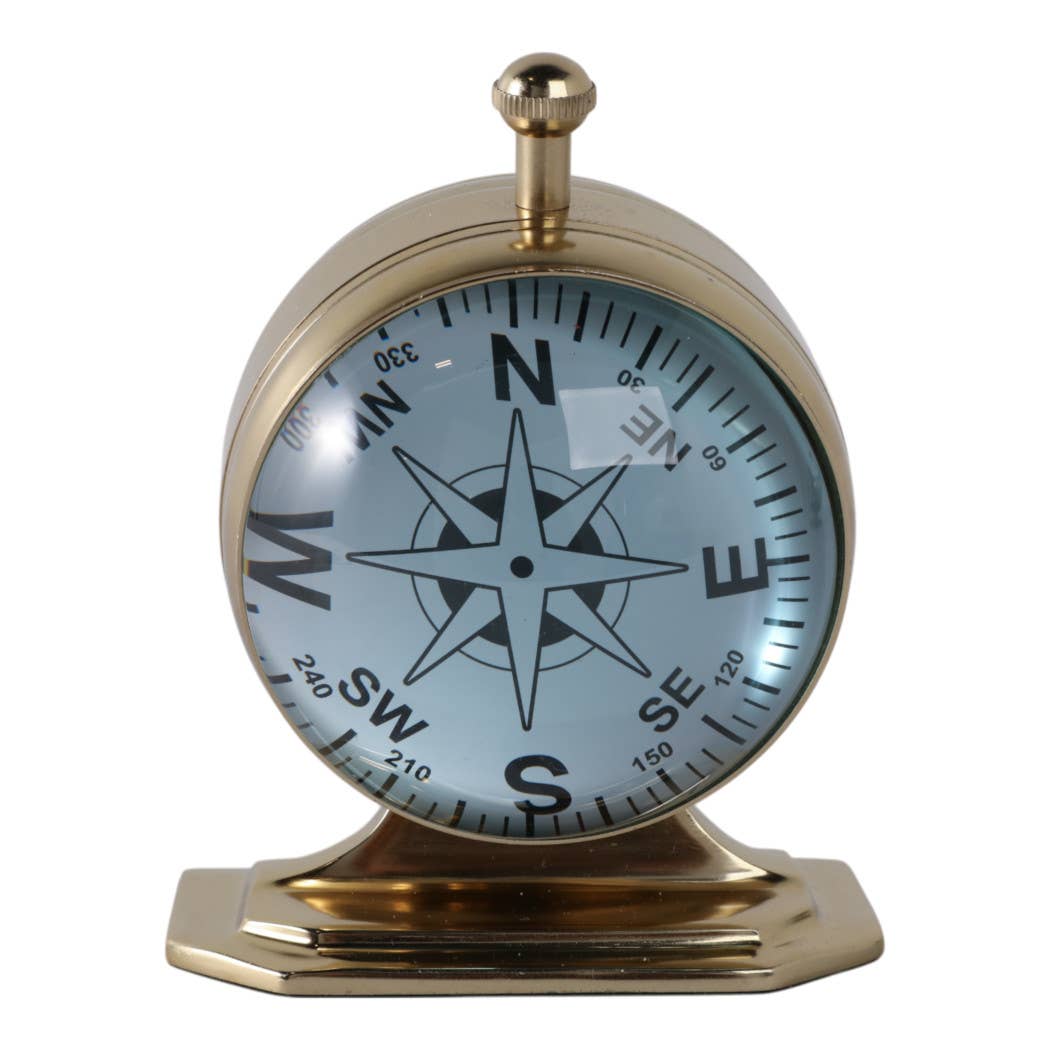Classic Brass Roman Numeral Table Clock