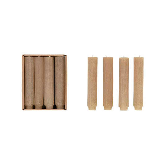 Unscented Pleated Taper Candles in Box, Set of 12 | Bridal Shower Kloye Sonmor & Levi Birdwell