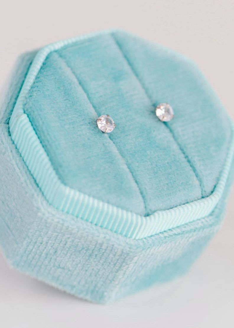 Silver April Birthstone (Diamond)