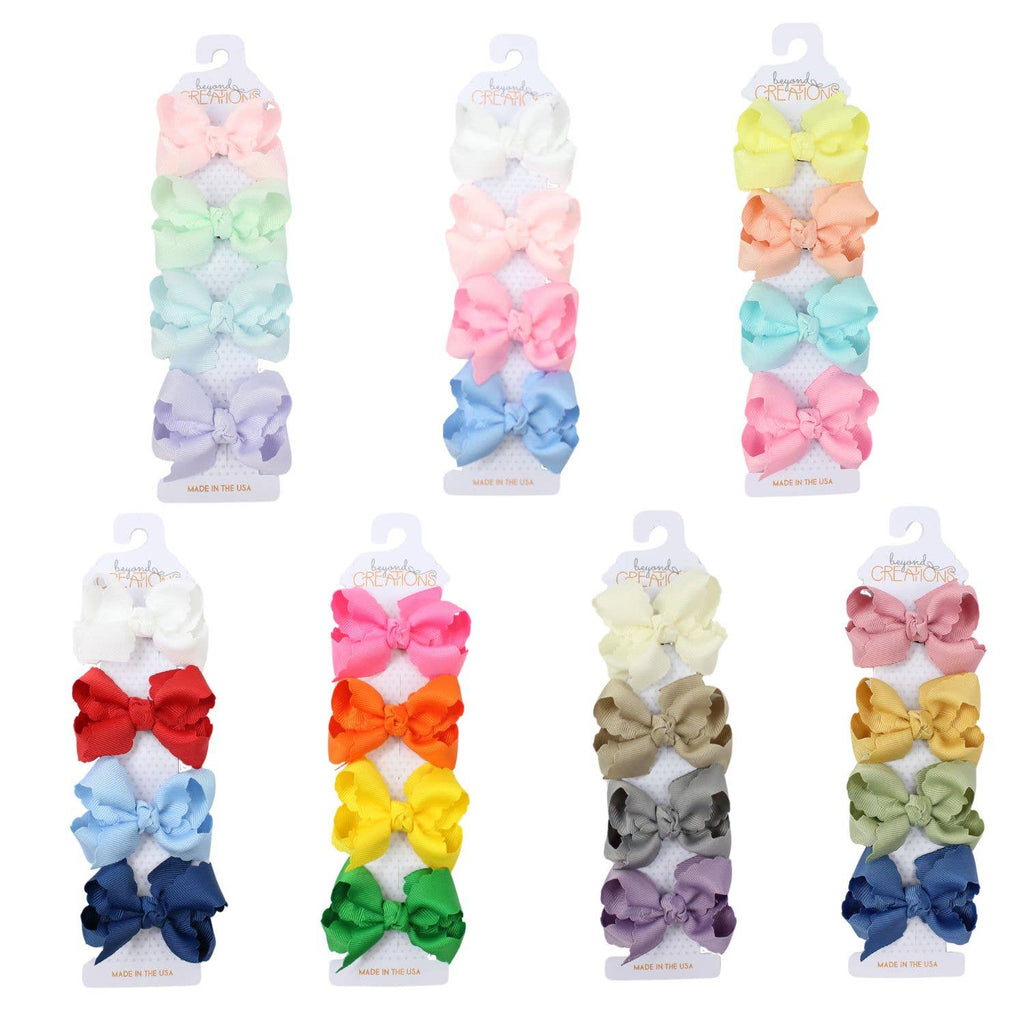 Scalloped Edge Bow, Set of 4