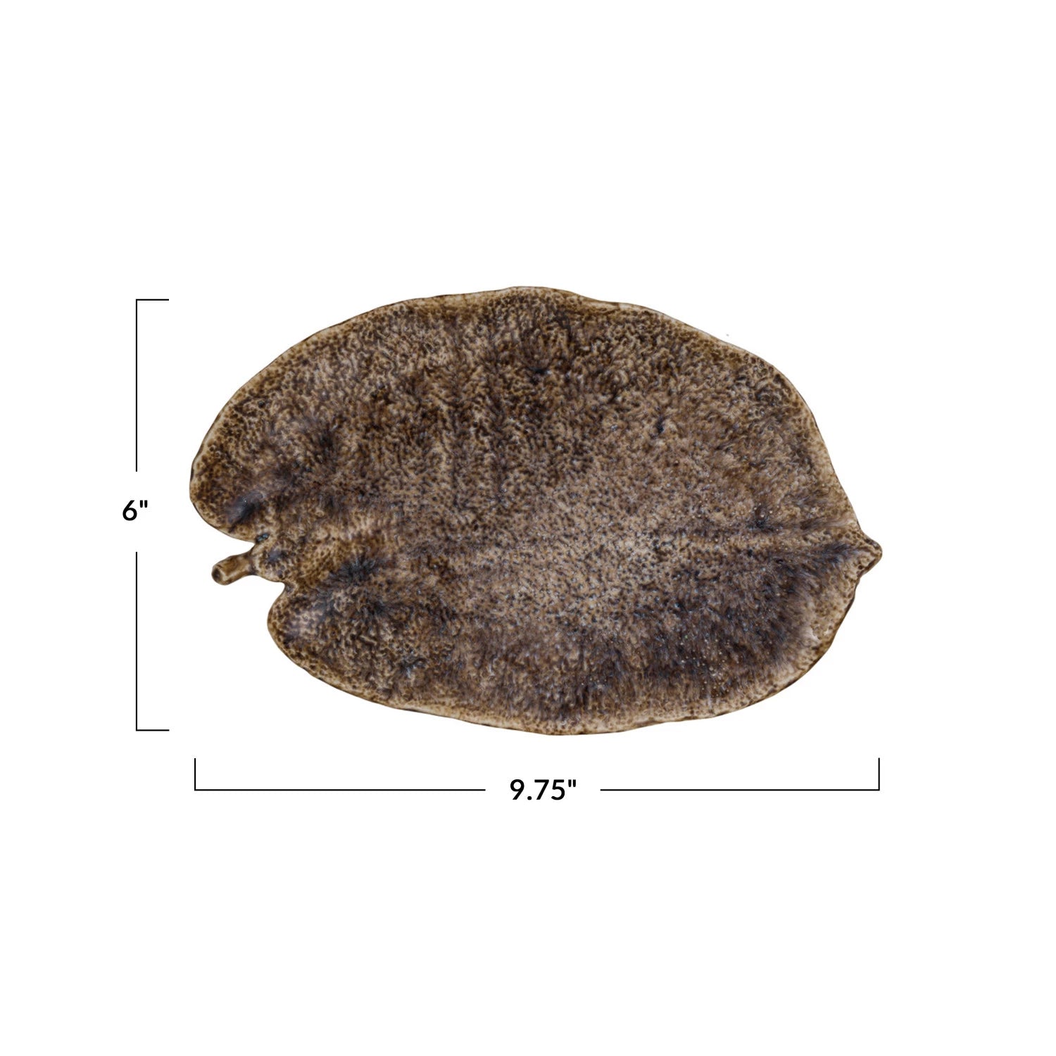 Stoneware Leaf Shaped Plate