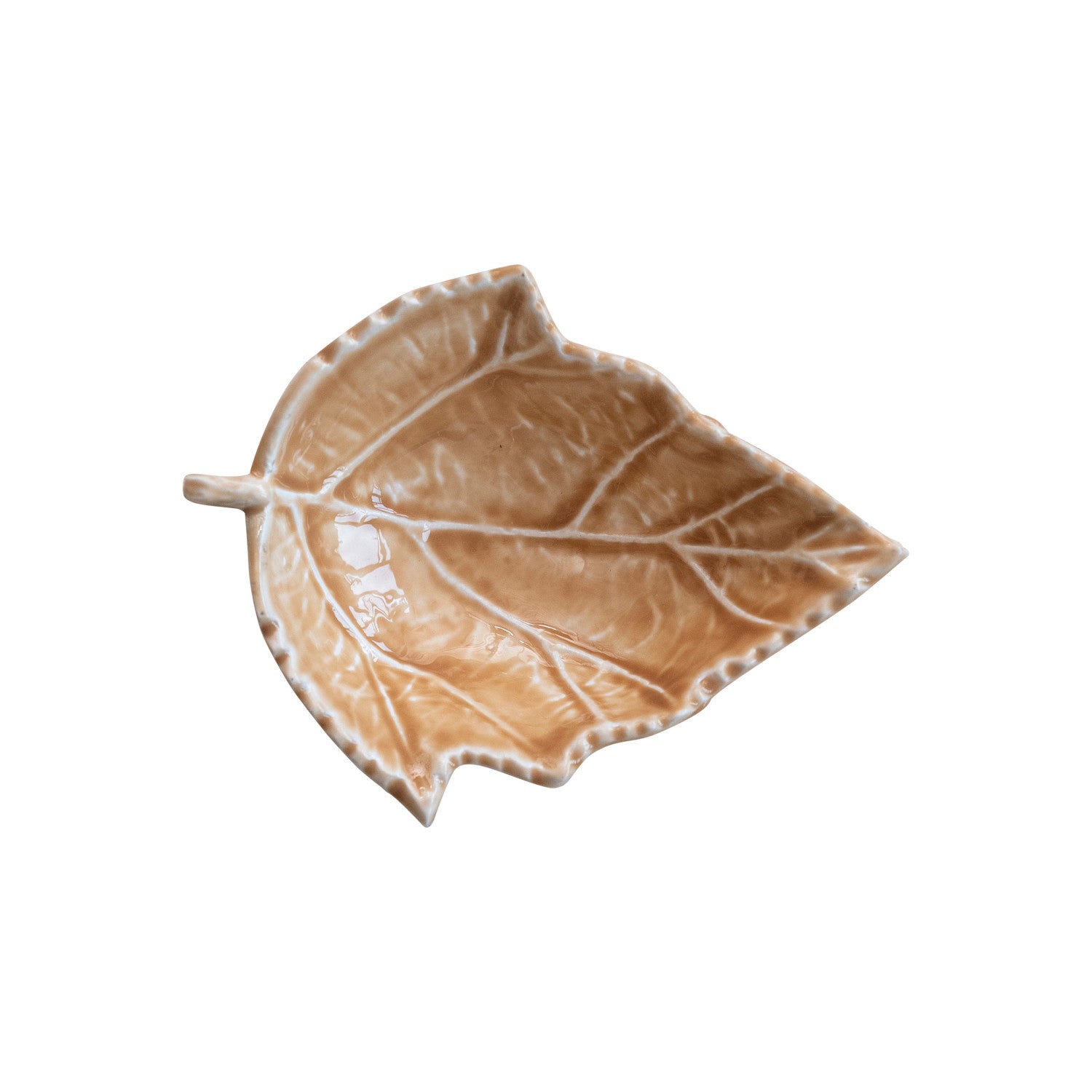 Enameled Aluminum Leaf Shaped Dish,