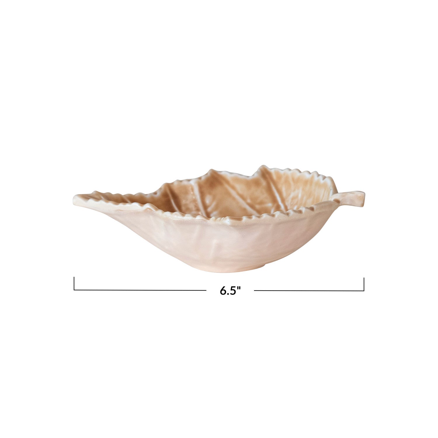 Enameled Aluminum Leaf Shaped Dish,