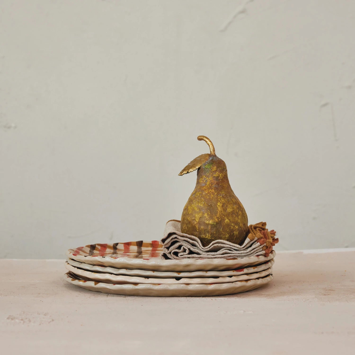 Paper Mache & Metal Pear
