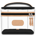 Jon Hart Design Clear Makeup Case - Black Coated Canvas