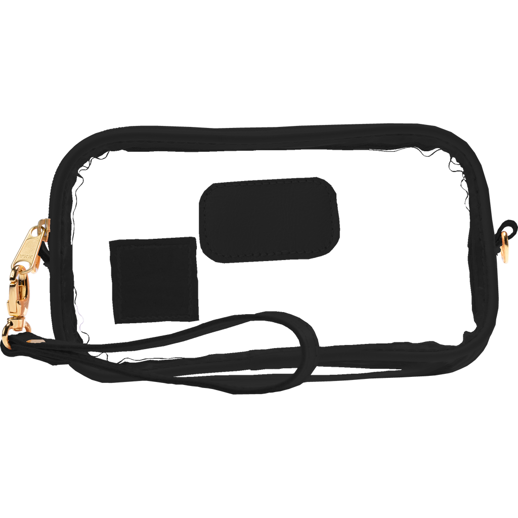 Jon Hart Design Clear Wristlet - Black Leather