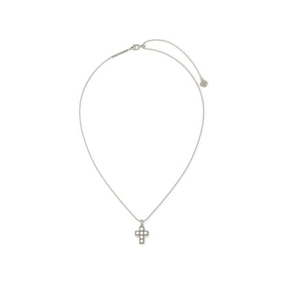 Pearl Cross Short Pendant Necklace