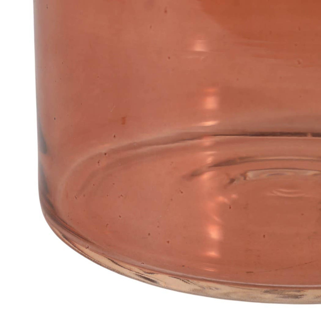 Decorative Vase - Brown Glass Long Neck Sculptural, 16 in.