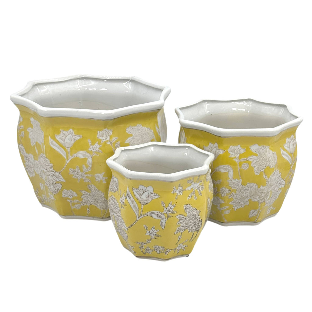 Ceramic Chinoiserie Planter Pots
