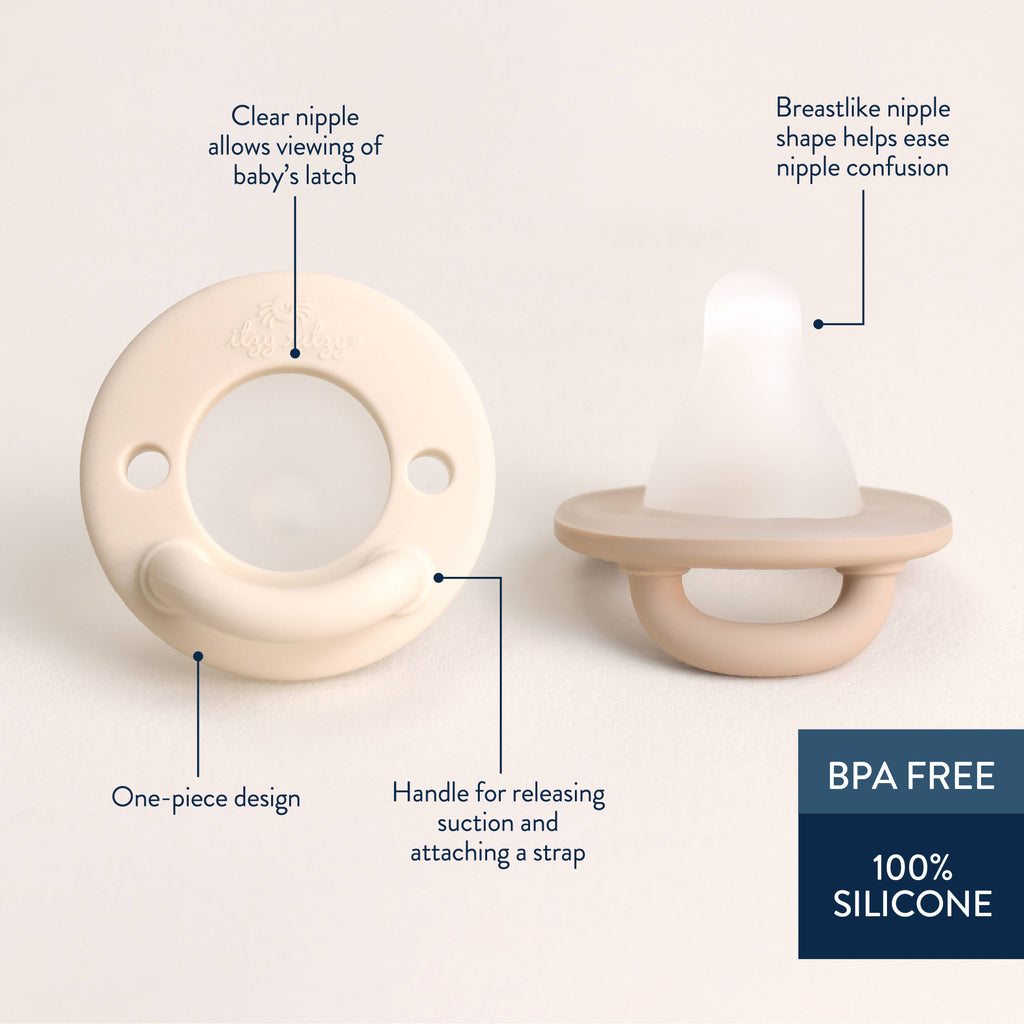 Latch & Soothe Breastlike Pacifier - Taupe