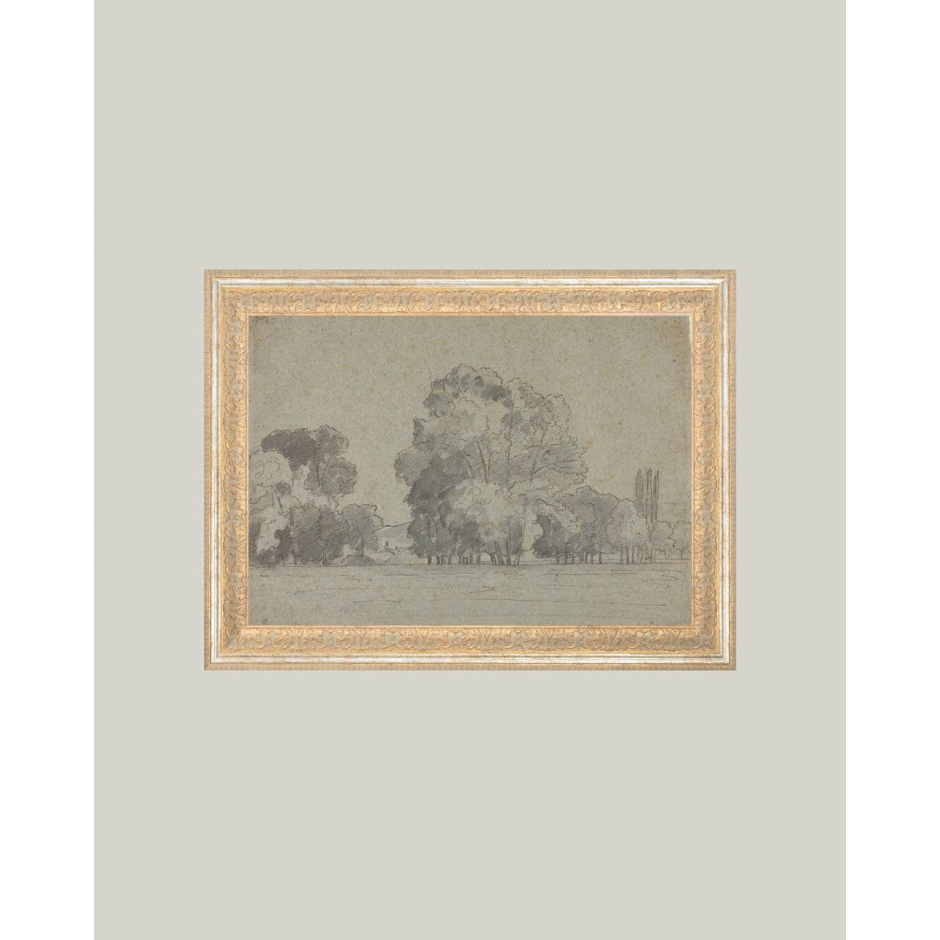 Grove Of Trees Framed Antique Art