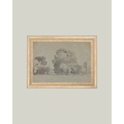 Grove Of Trees Framed Antique Art