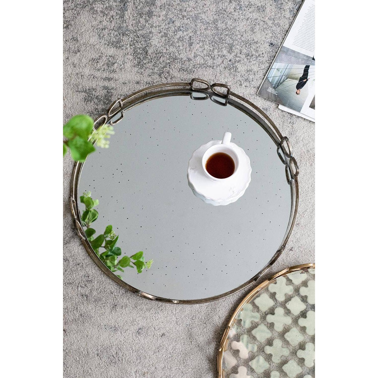 Round Mirror Tray - Large