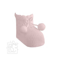 Scottish Yarn Pompom Newborn Socks - Pink