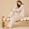 Sleep Soft Animal Print Slim Notch Collar PJ Set