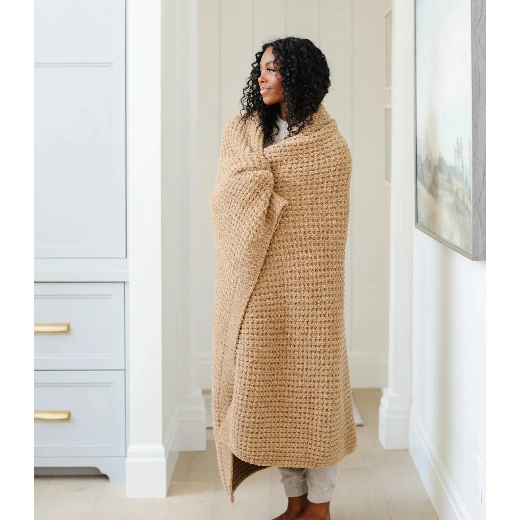 Waffle Knit Throw Blankets, Chestnut | Bridal Shower Kennedy Bush & Jake  Liker