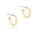enewton round gold 1" post hoop, 4mm, smooth