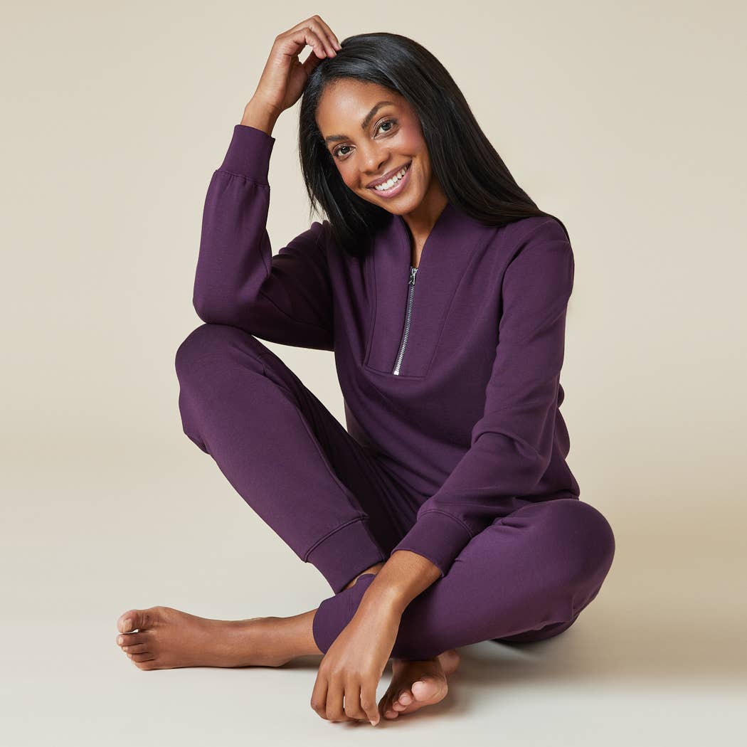 Athleisure DreamTech 1/4 Zip Jogger Set for Women