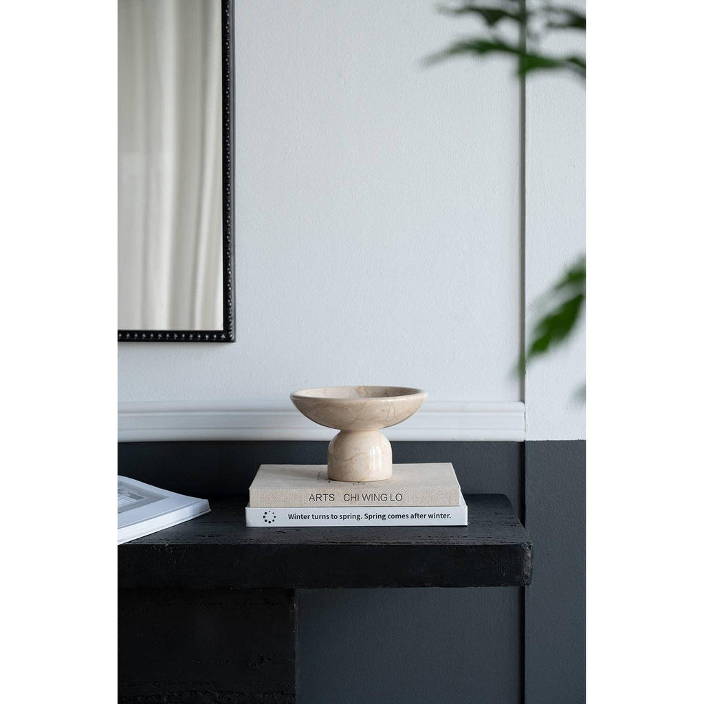 Marble Elegance Pedestal Bowl