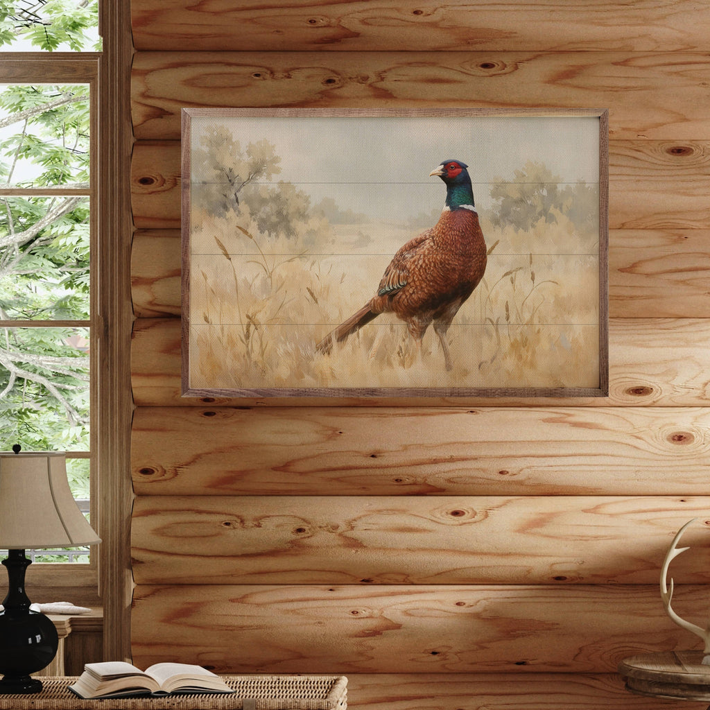 Pheasant in Wheat Field