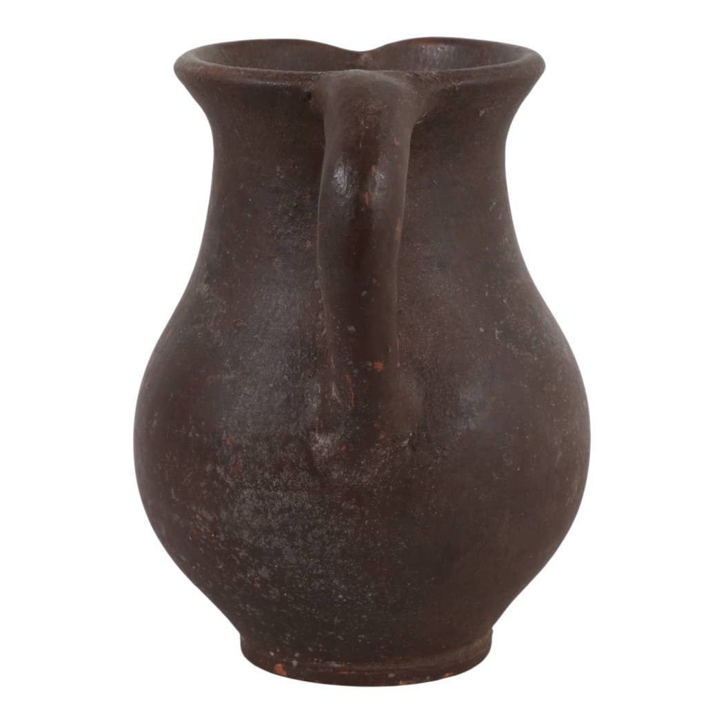 Decorative Vase - Brown Ceramic Terracotta Casual Jug, 8 in.