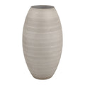 Rustic Gray Etched Glass Decorative Vase