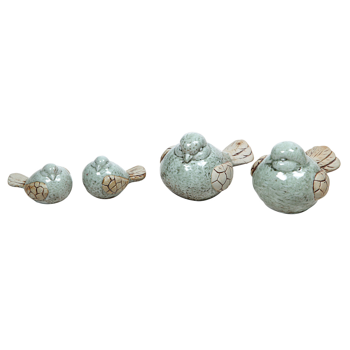 Aqua Glazed Stoneware Bird – 4 Styles